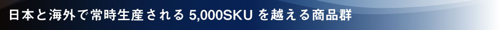 {ƊCOŏ펞Y5,000SKUz鏤iQ